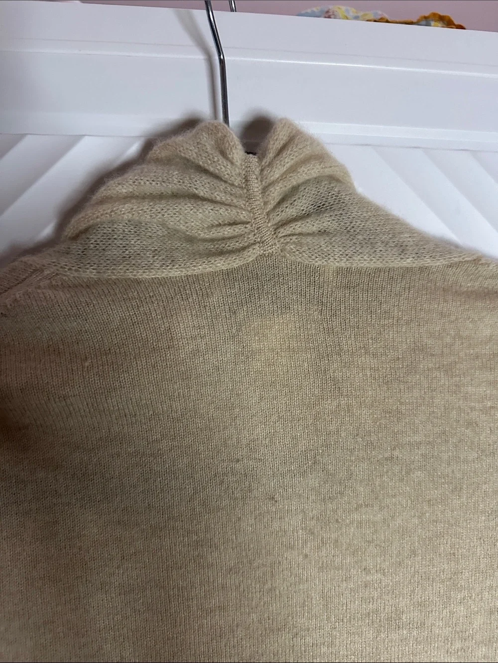 Banana Republic Beige Open-Front Draped Cardigan 100% Cashmere